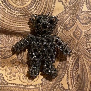 Cute Bead Embroidered Bear Brooch🐻🖤🩶🐼🐻‍❄️